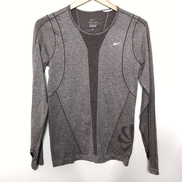 Nike Tops - Nike Run Dri Fit Long Sleeve Top With Thumbholes
